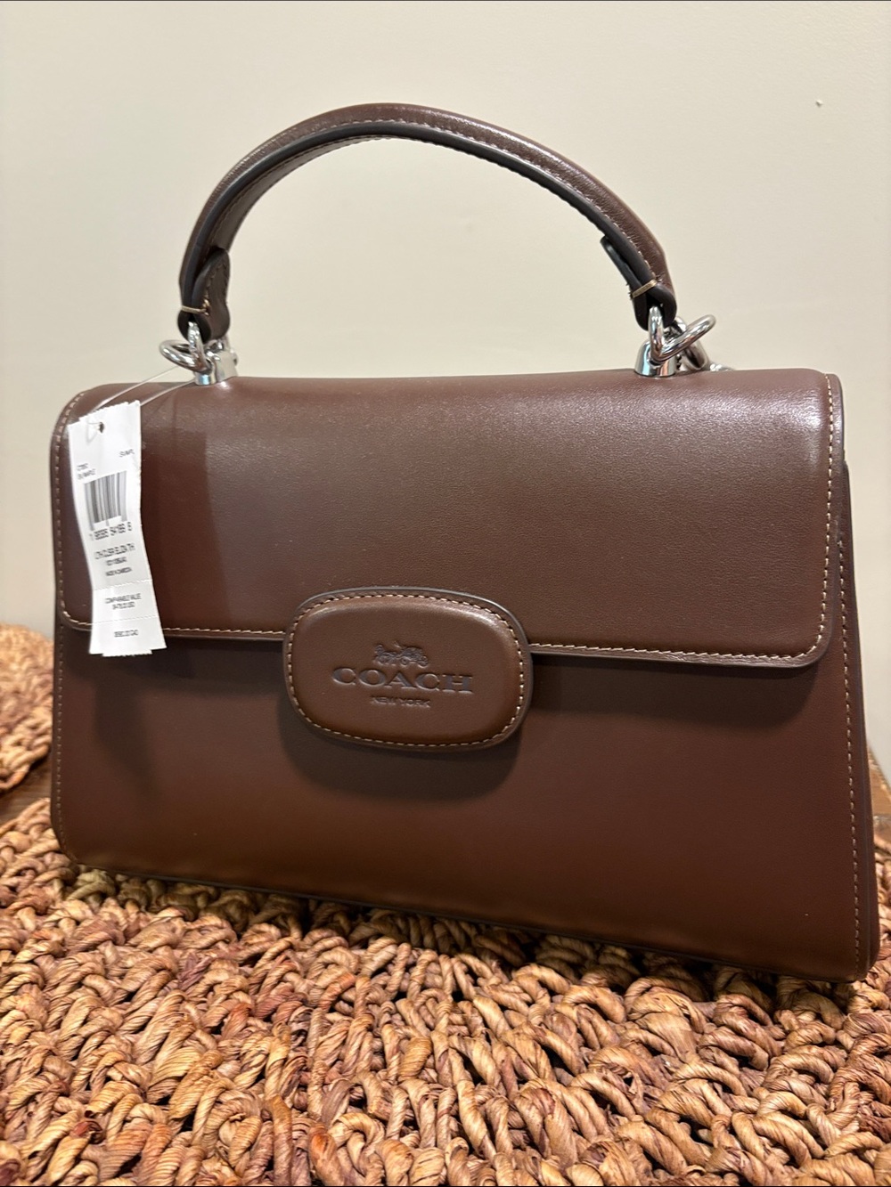 Coach Brown Leather Top-Handle Satchel